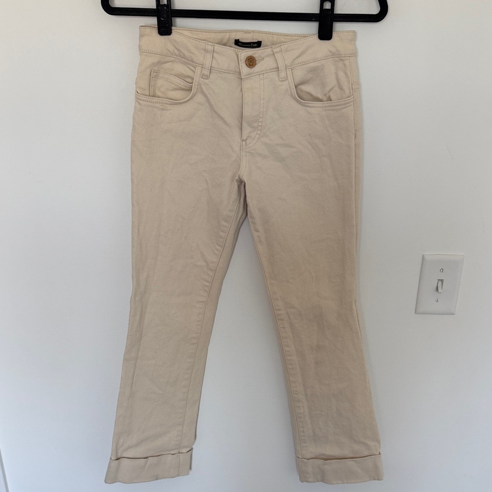 Massimo Dutti Beige Ankle Jeans - Size 4